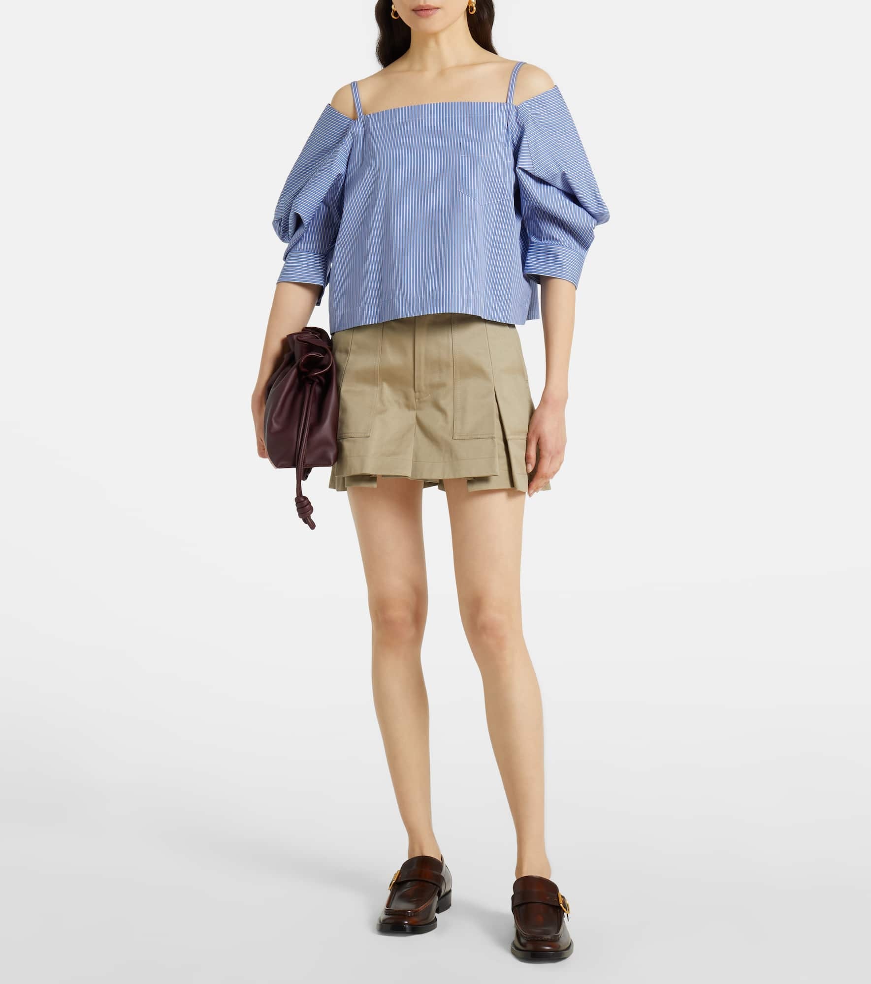 Striped cotton poplin top - 2