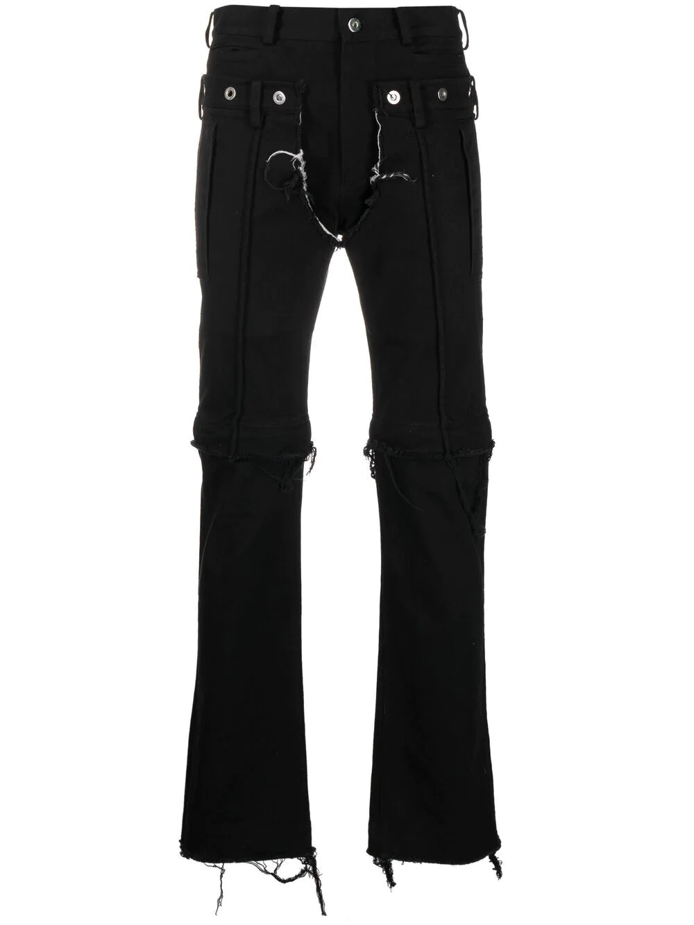 mid-rise slim-fit trousers - 1