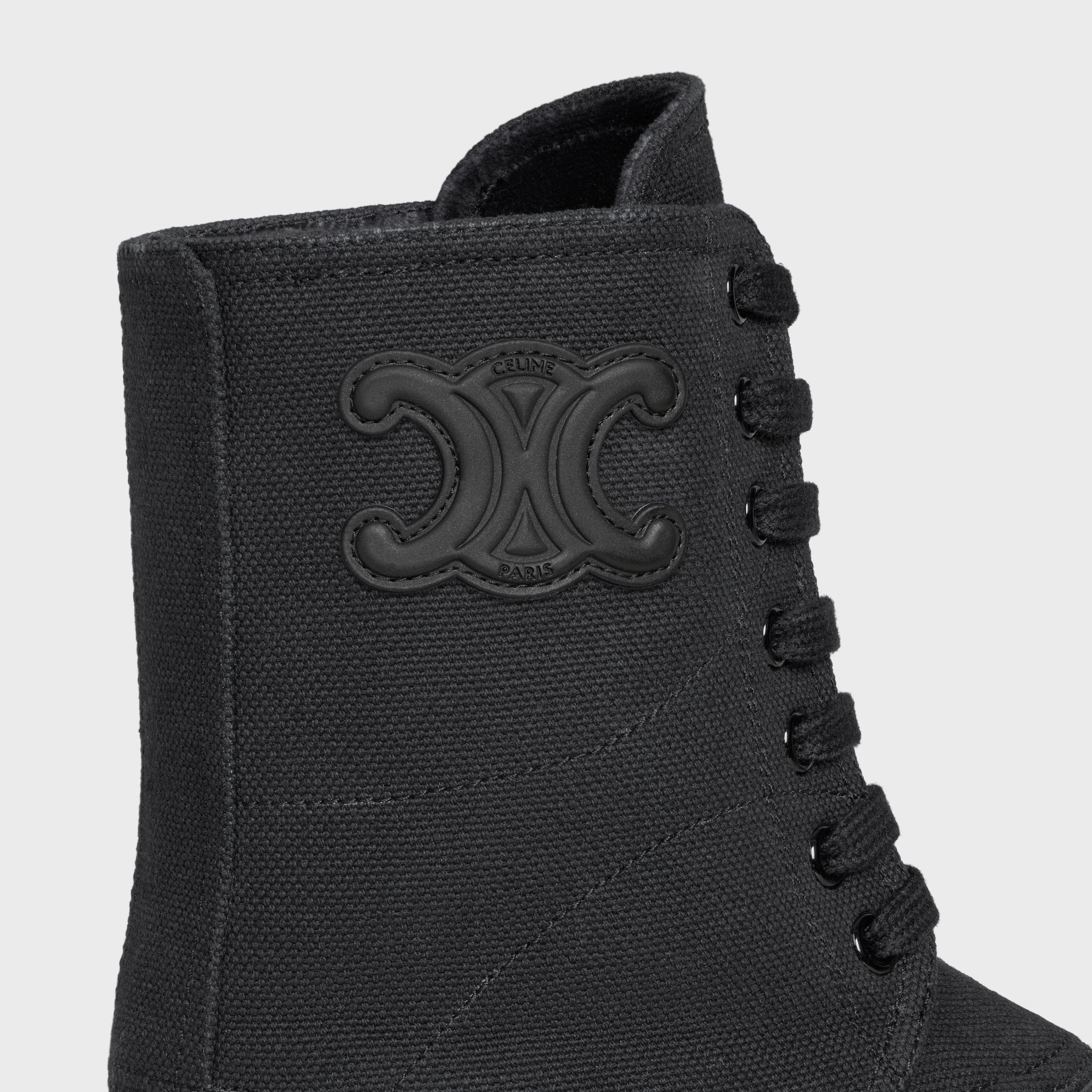 CELINE RILEY LACE-UP BOOT IN CANVAS - 5