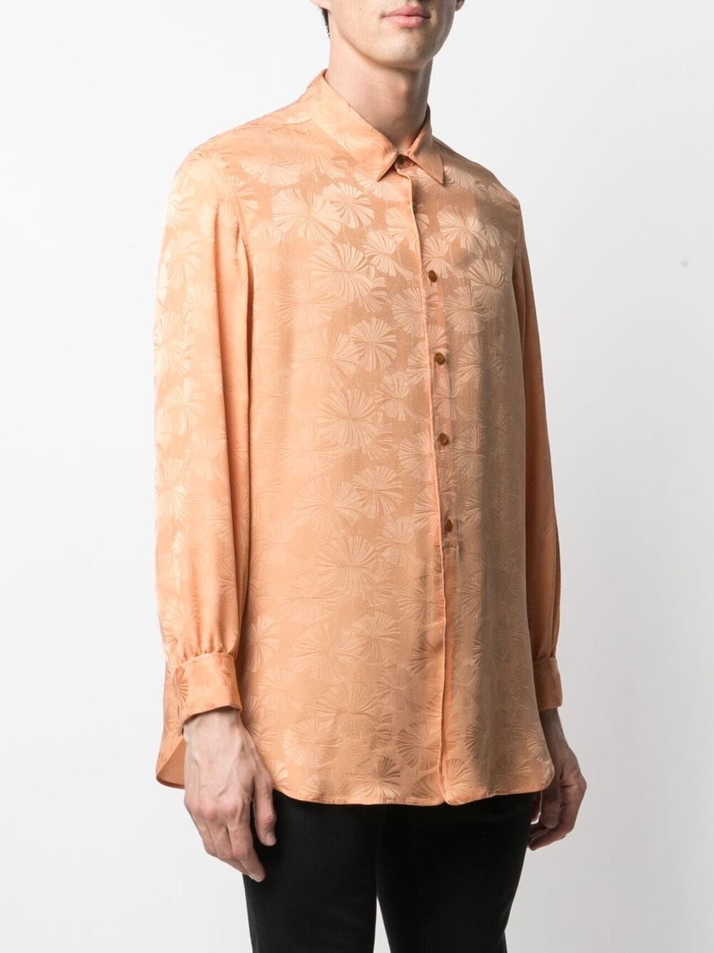 patterned-jacquard long-sleeve shirt - 3