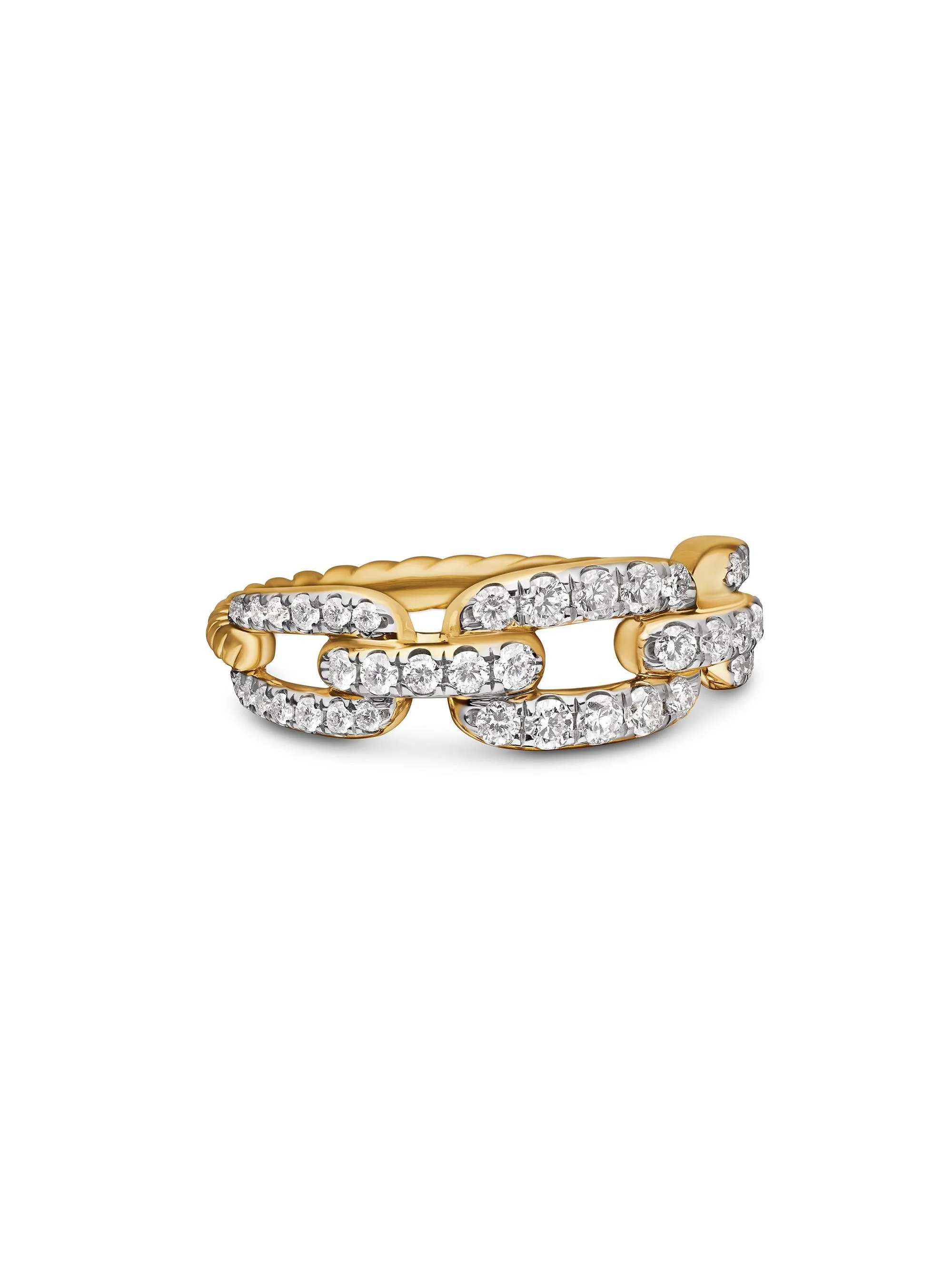 Women's Stax Chain Link Ring in 18K Yellow Gold - Yellow Gold - 1