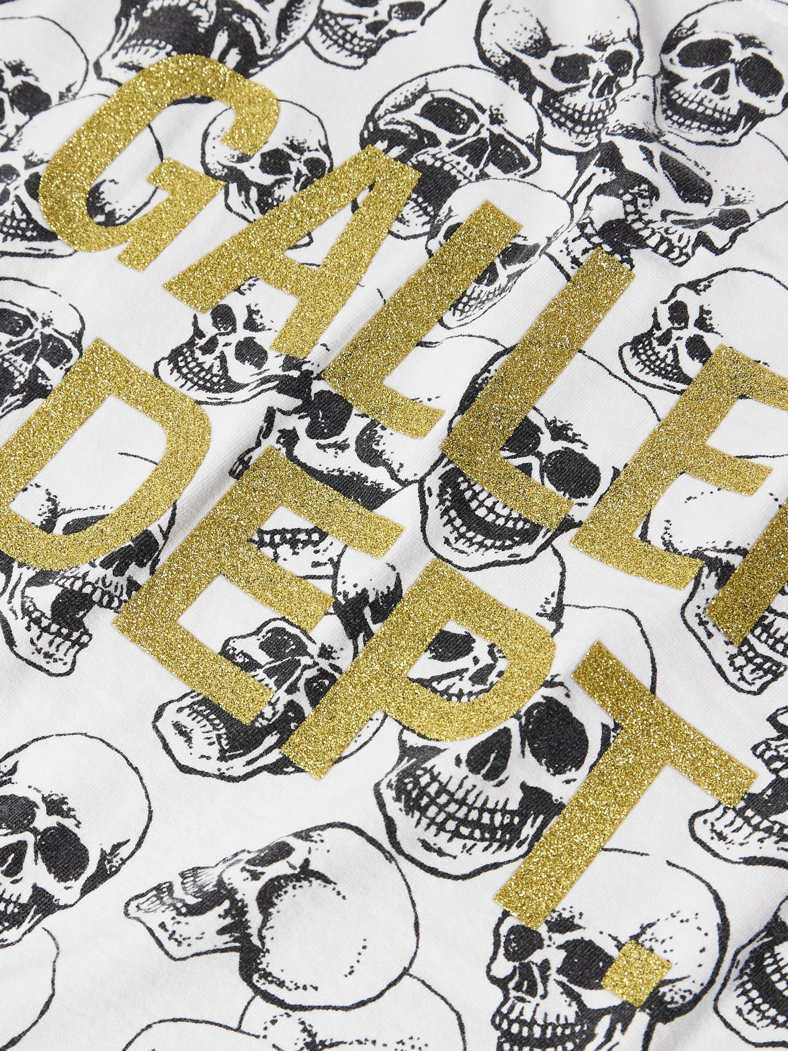 Skull Printed Cotton-Jersey T-Shirt White - 5