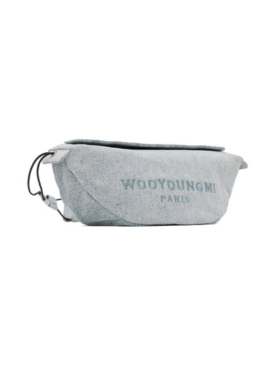 Wooyoungmi Blue Sling Logo Denim Bag outlook