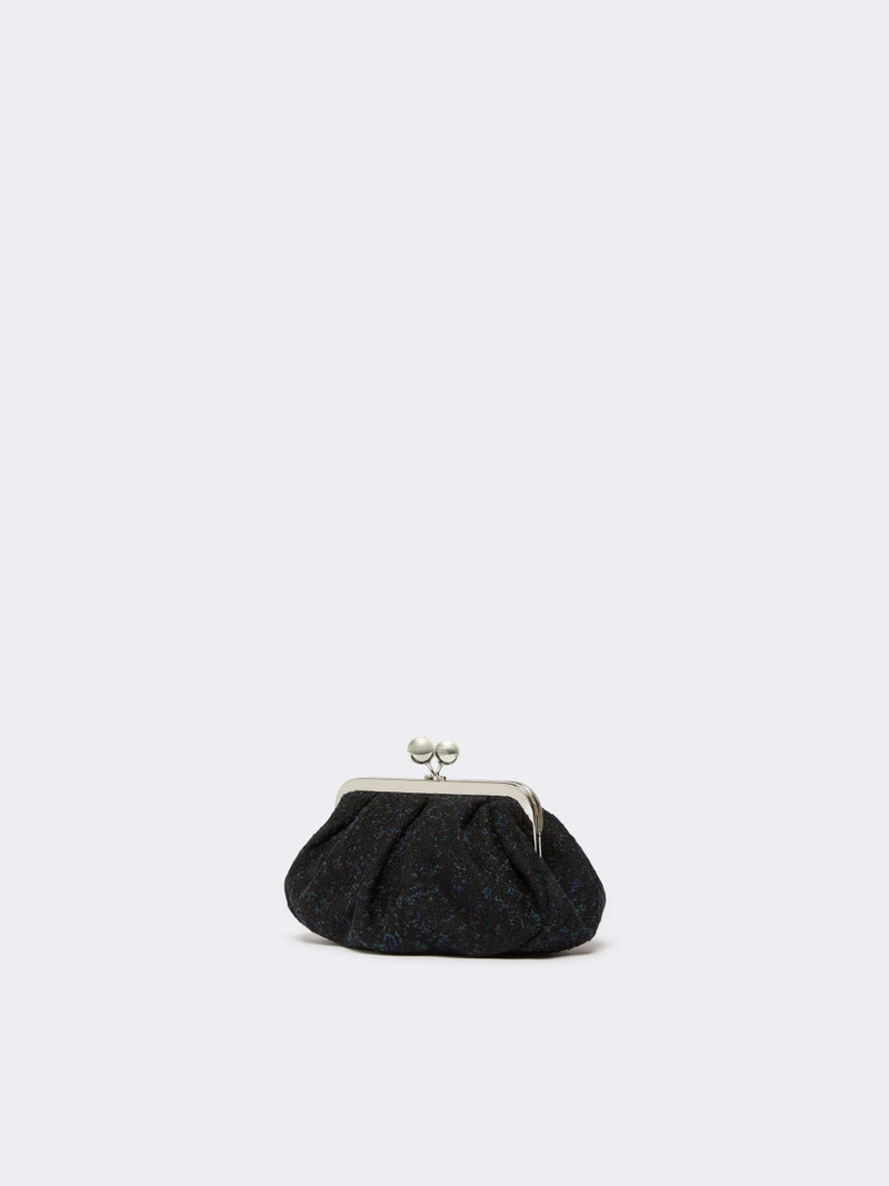 WEEKEND Max Mara Small wool bouclé Pasticcino Bag - BLACK outlook