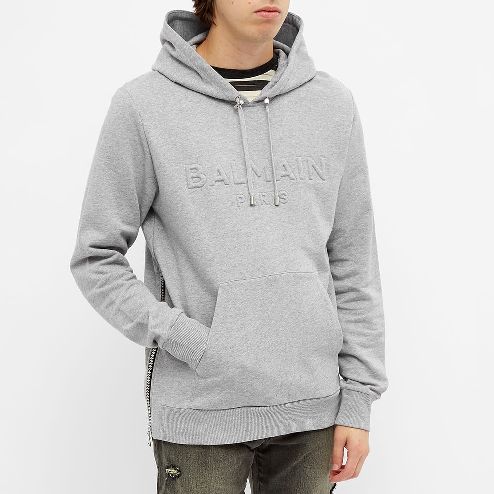 Balmain Embossed Logo Hoody - 4