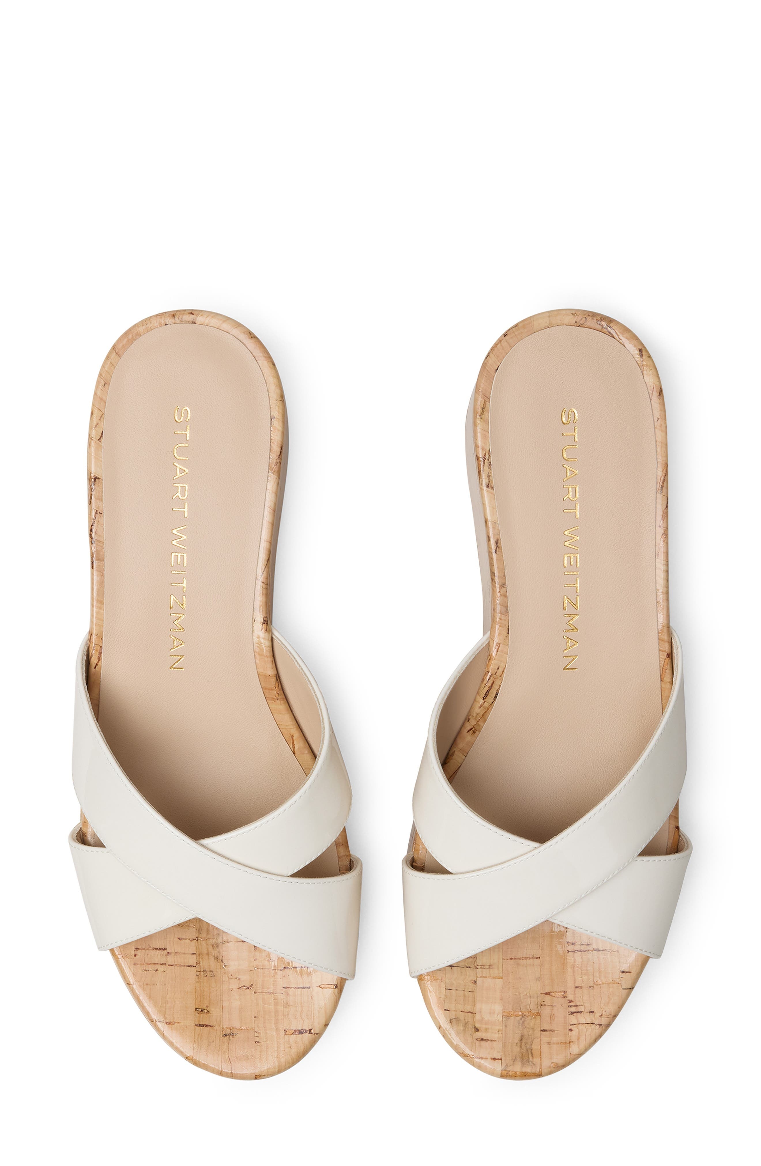 Stuart Weitzman Dayna Platform Wedge Sandal in Cream. at Nordstrom - 4