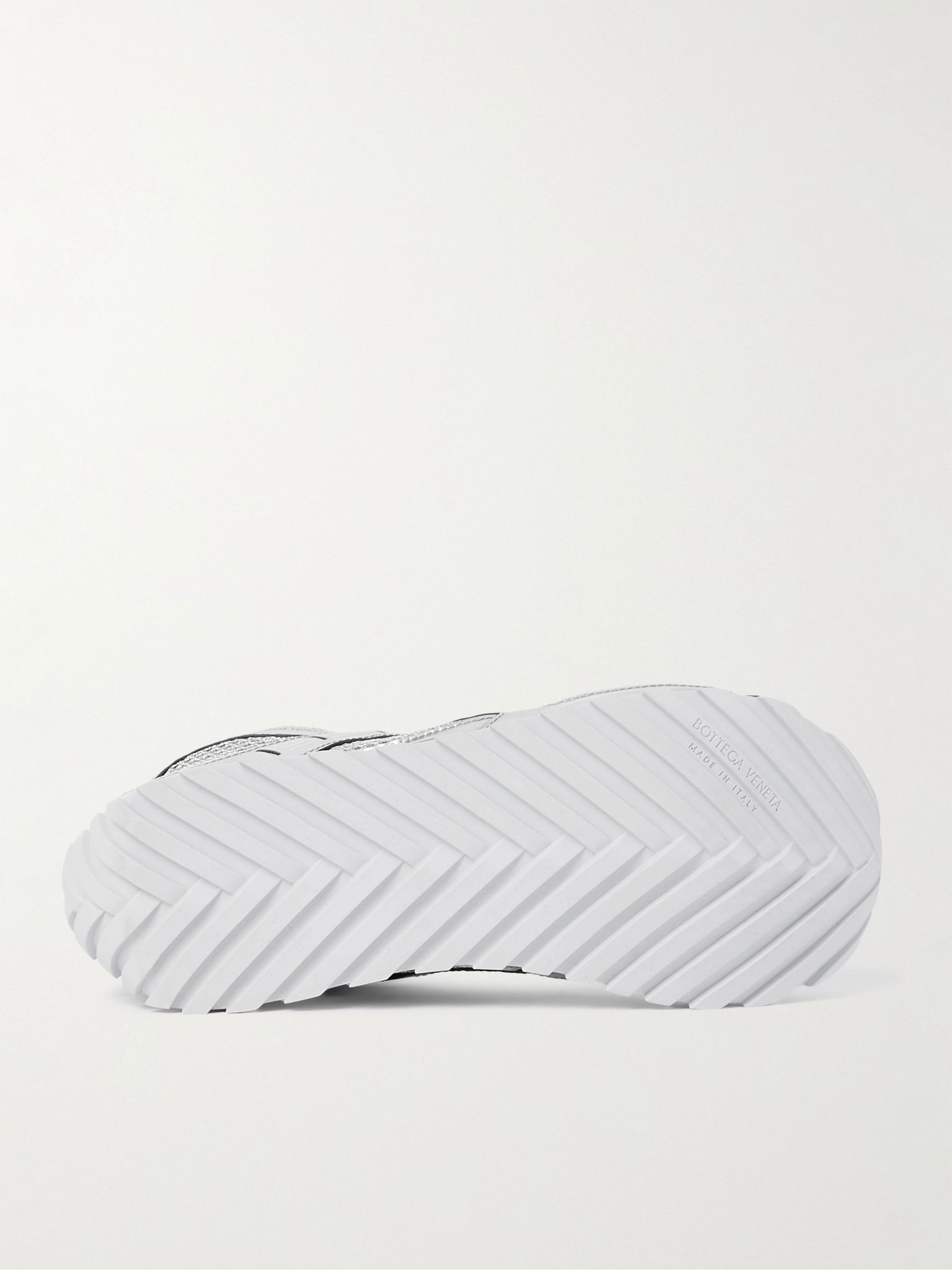 Orbit Metallic Rubber and Mesh Sneakers Gray - 3
