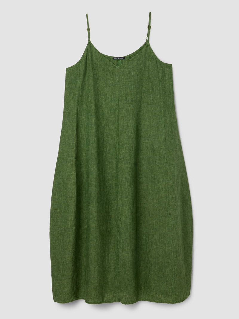 Washed Organic Linen Délavé Lantern Dress 1