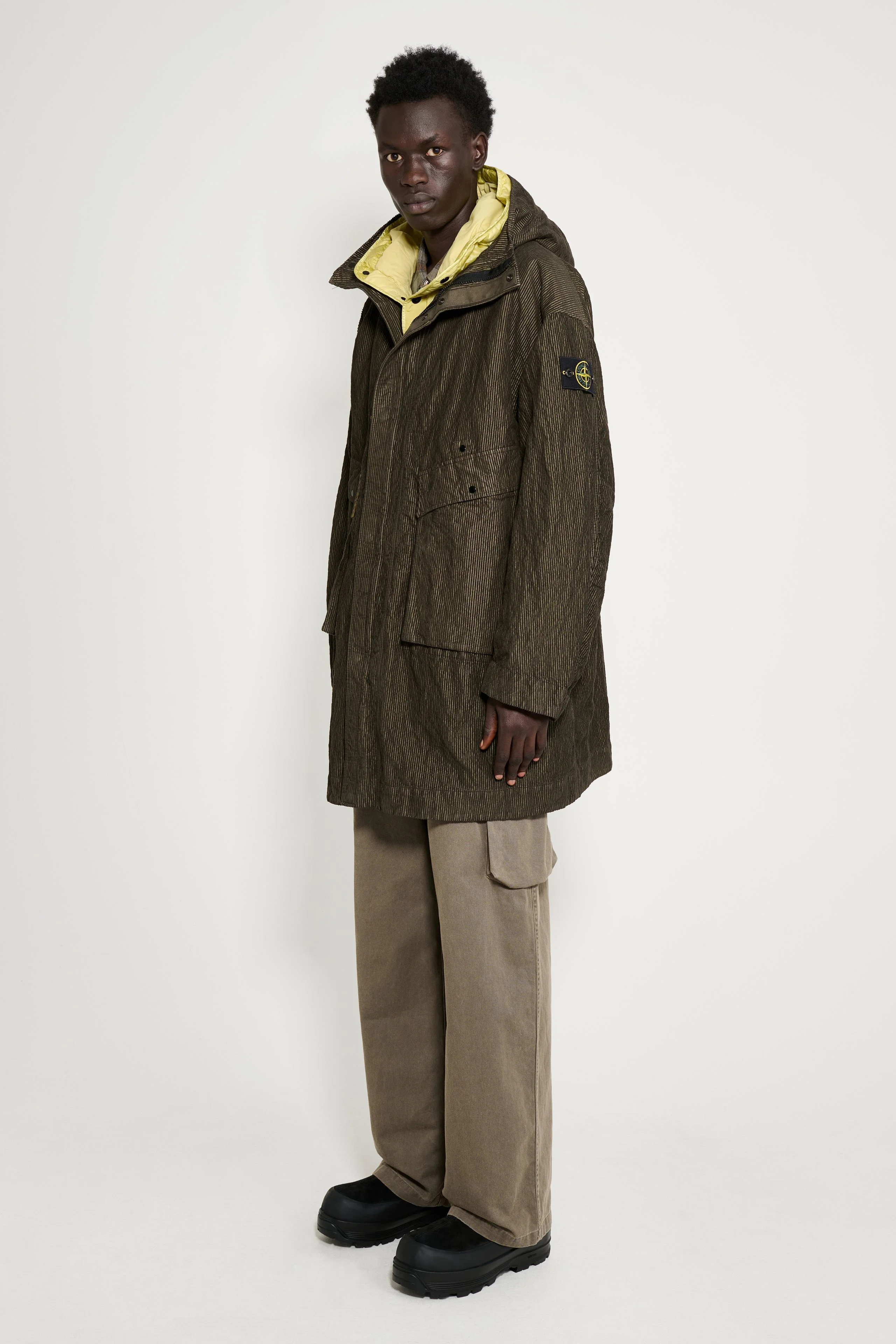 STONE ISLAND LONG PARKA MILITARY GREEN - 1