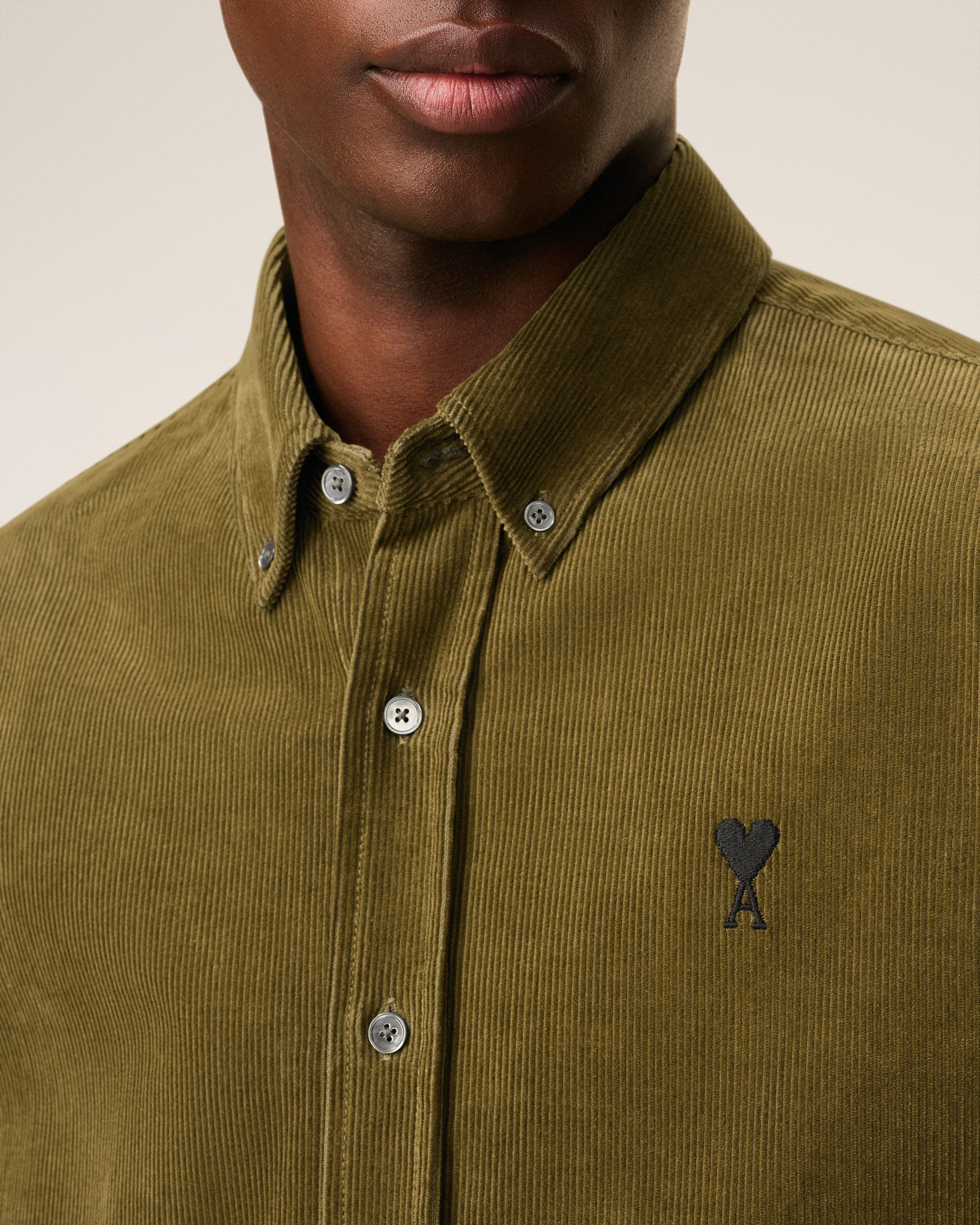 GREEN COTTON BUTTON DOWN AMI DE COEUR SHIRT - 4