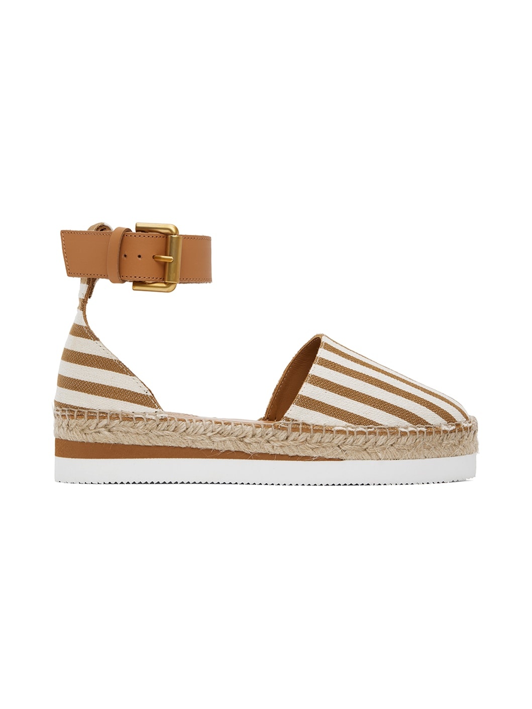 Brown & Off-White Glyn Flat Espadrilles - 1