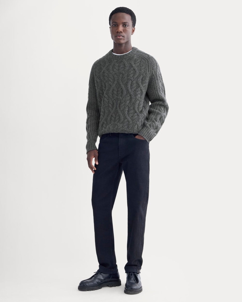 CABLE KNIT CREW IN LUXE MERINO 3