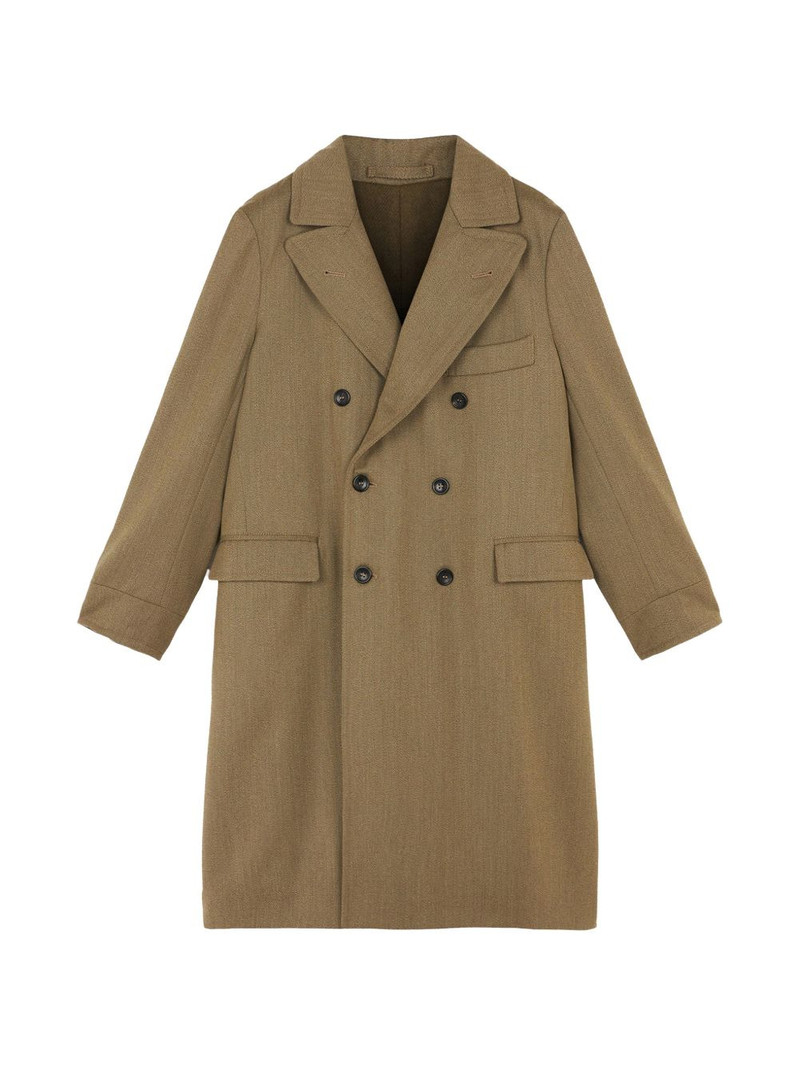 Serwilliam double-breasted flap-pocket coat 1