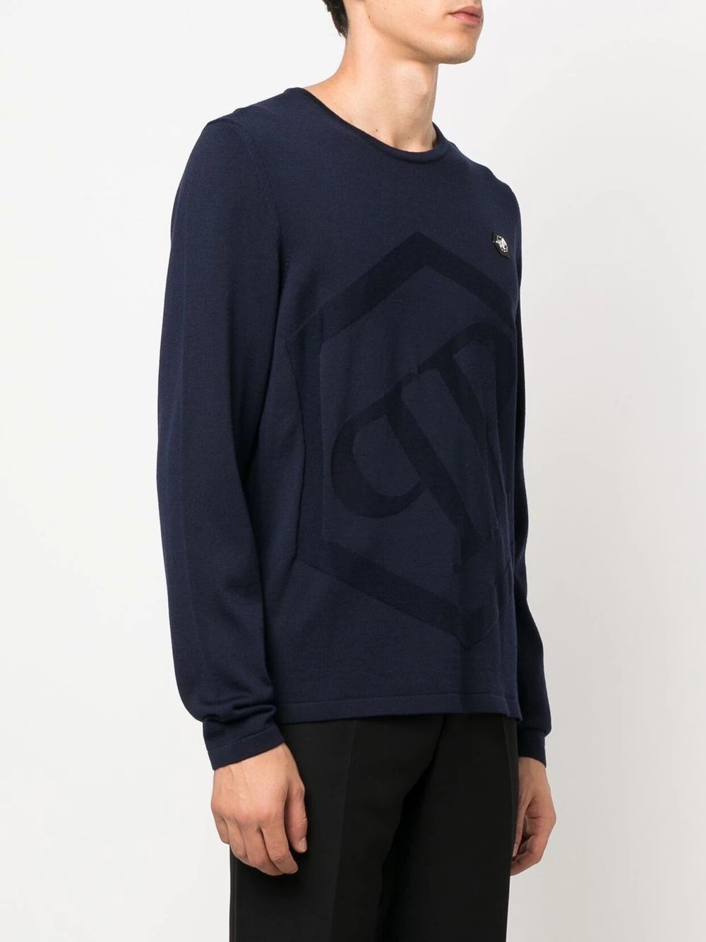 Hexagon merino pullover top - 3