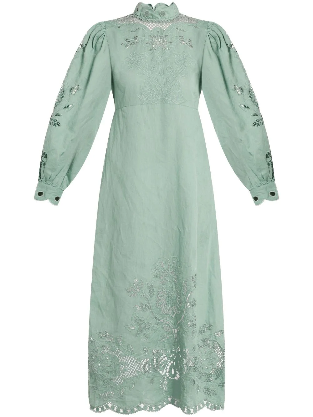 embroidered midi dress - 1