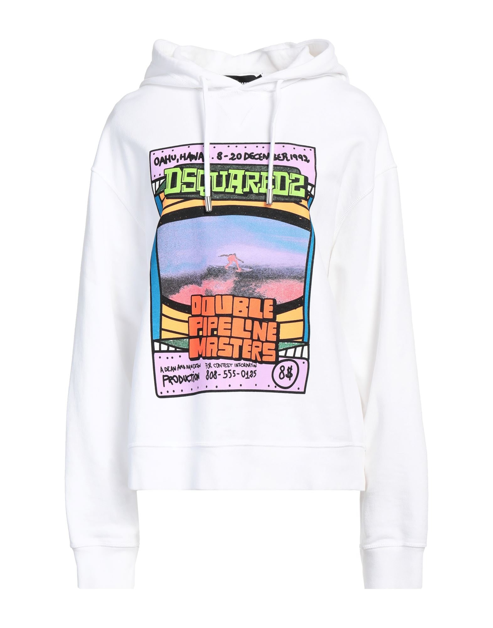 White Women's Hooded Sweatshirt - 1