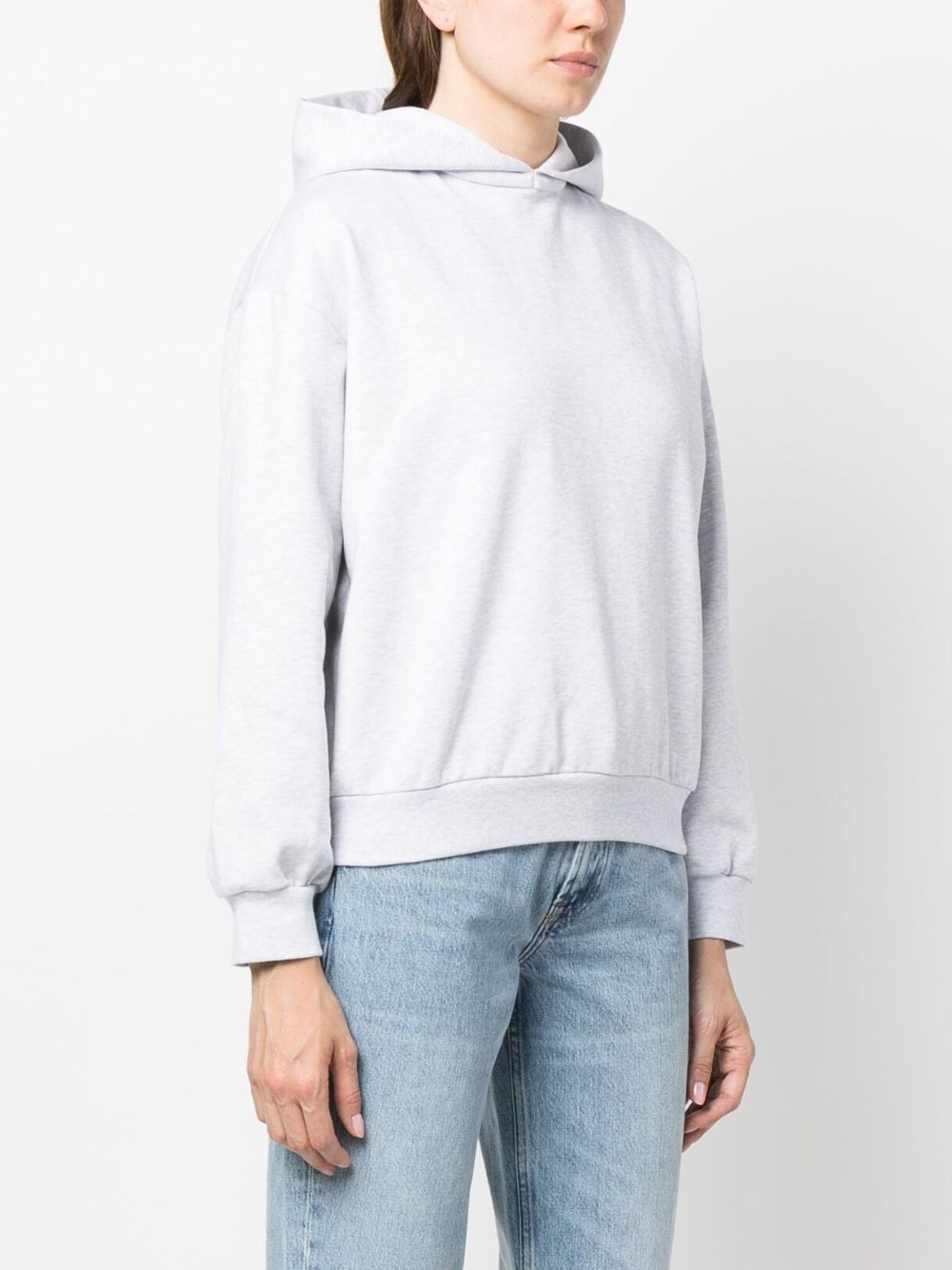 logo-patch cotton hoodie - 3