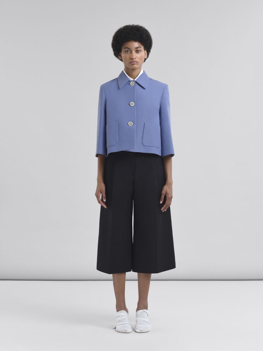 INDIGO COTTON JACKET WITH MARNI SYMBOL - 2