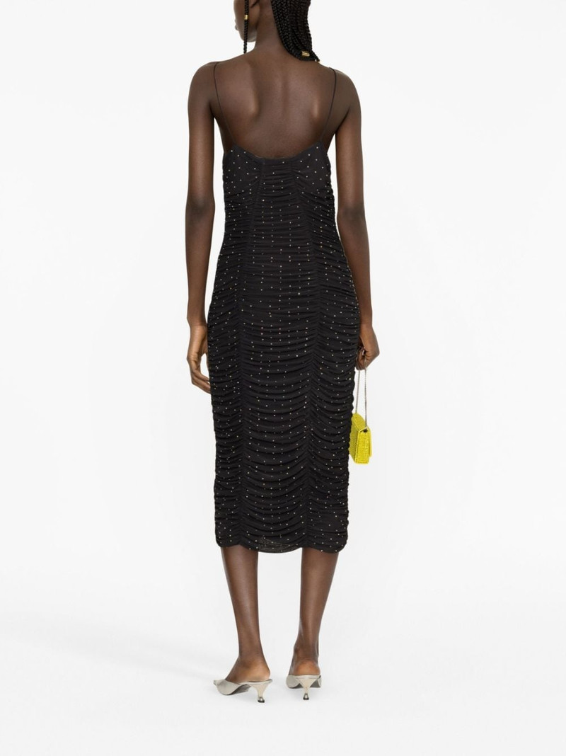 crystal-embellishment ruched dress 3
