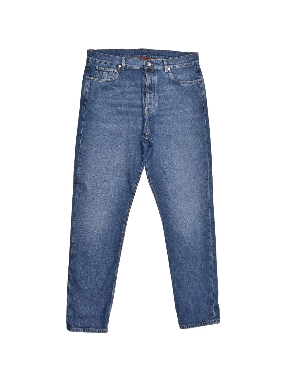 faded-effect straight-leg jeans - 1