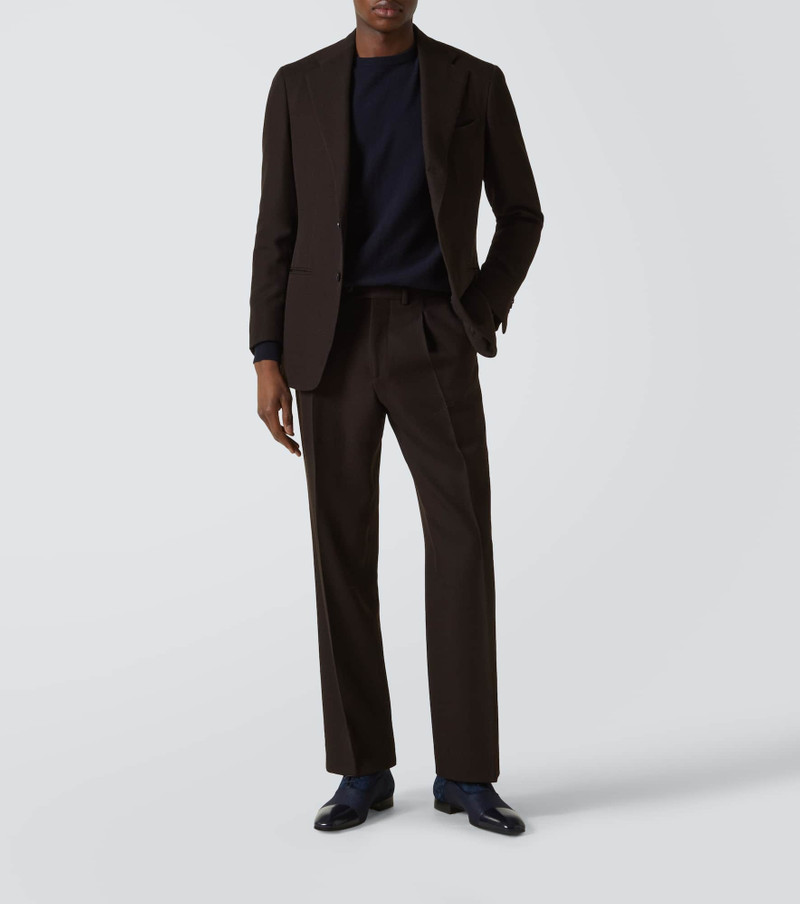 Christian Louboutin Greggo leather-trimmed Oxford shoes outlook