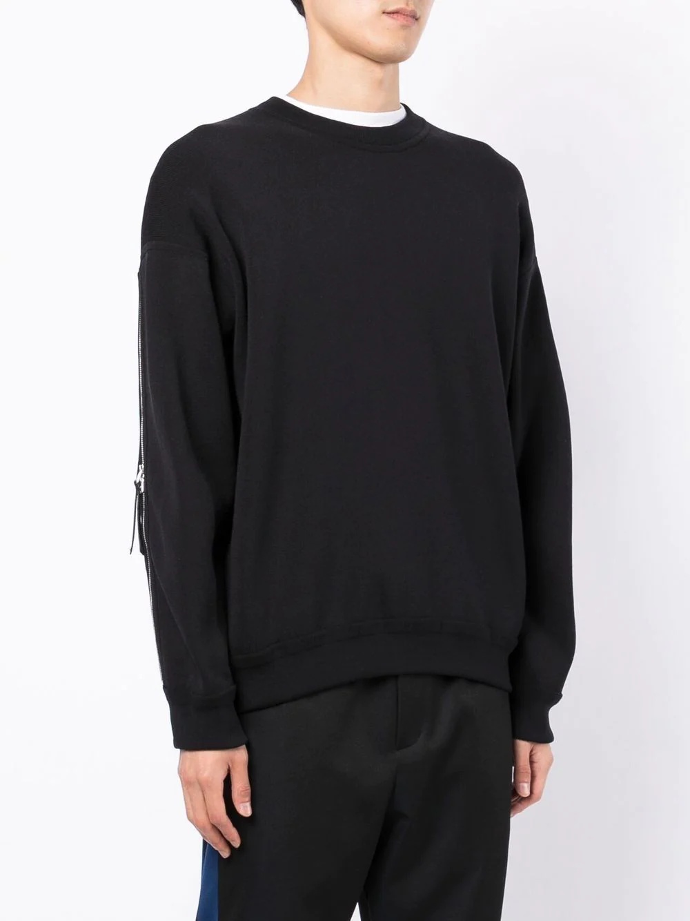 crewneck zip-sleeve jumper - 4