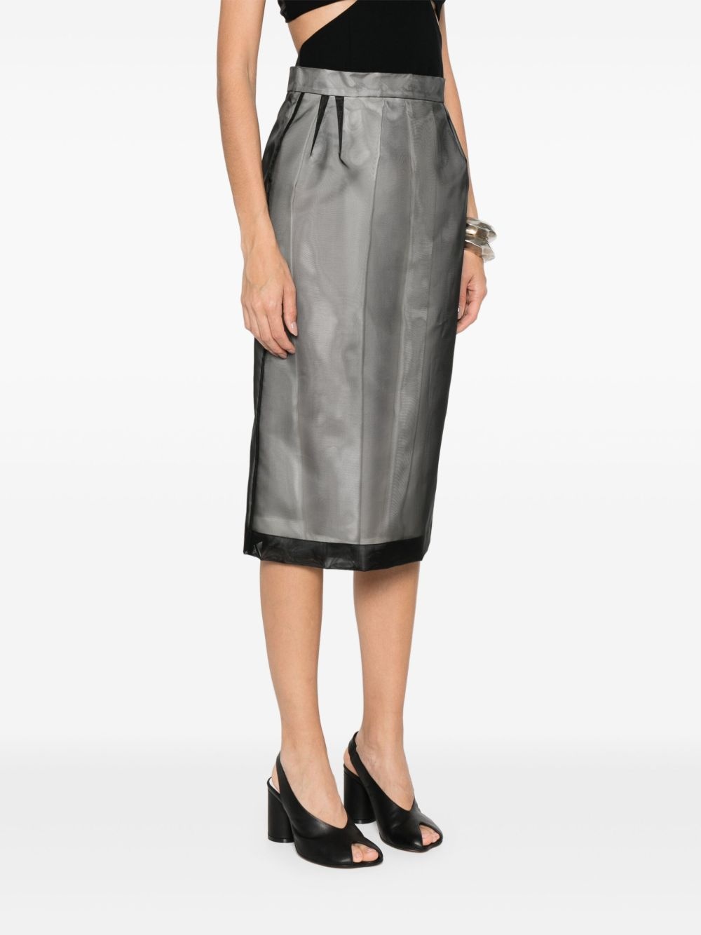 silk midi skirt - 3