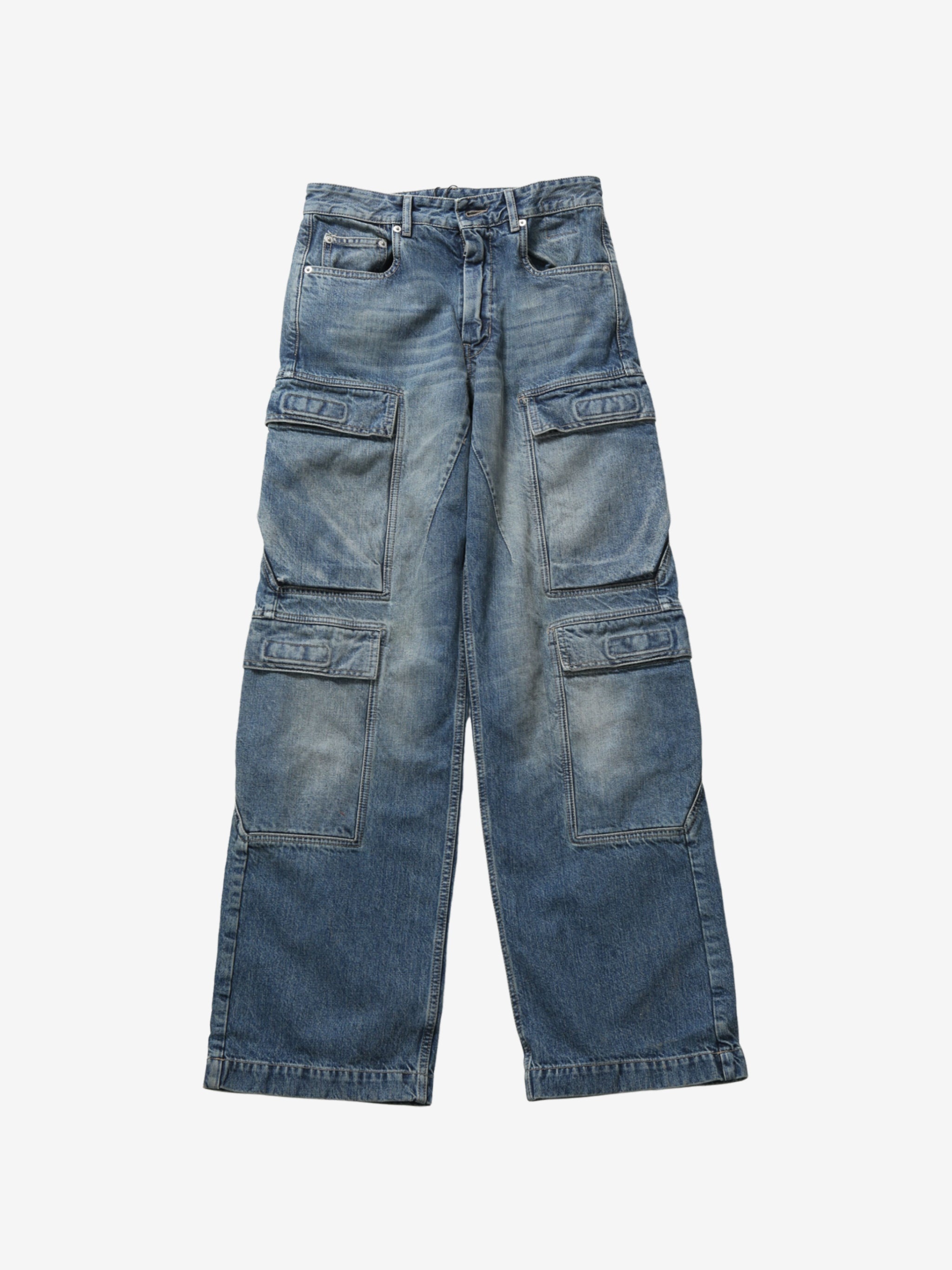 RICK OWENS DRKSHDW - Women Denim Double Cargo Jeans - 4