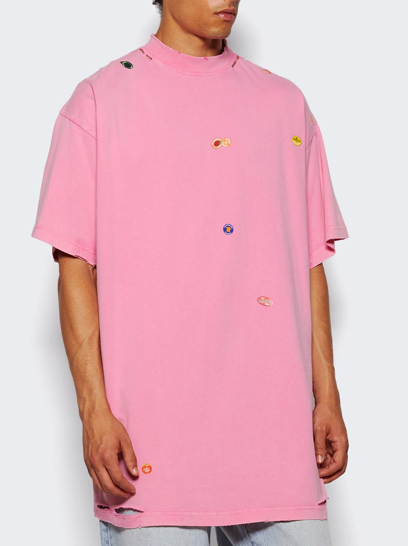 BALENCIAGA Oversized Tee Faded Dirty Pink outlook