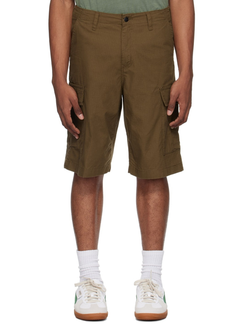 Brown Regular Cargo Shorts 1