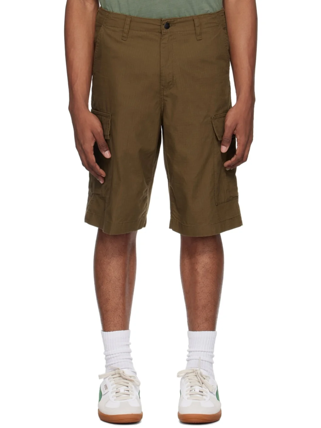 Brown Regular Cargo Shorts - 1