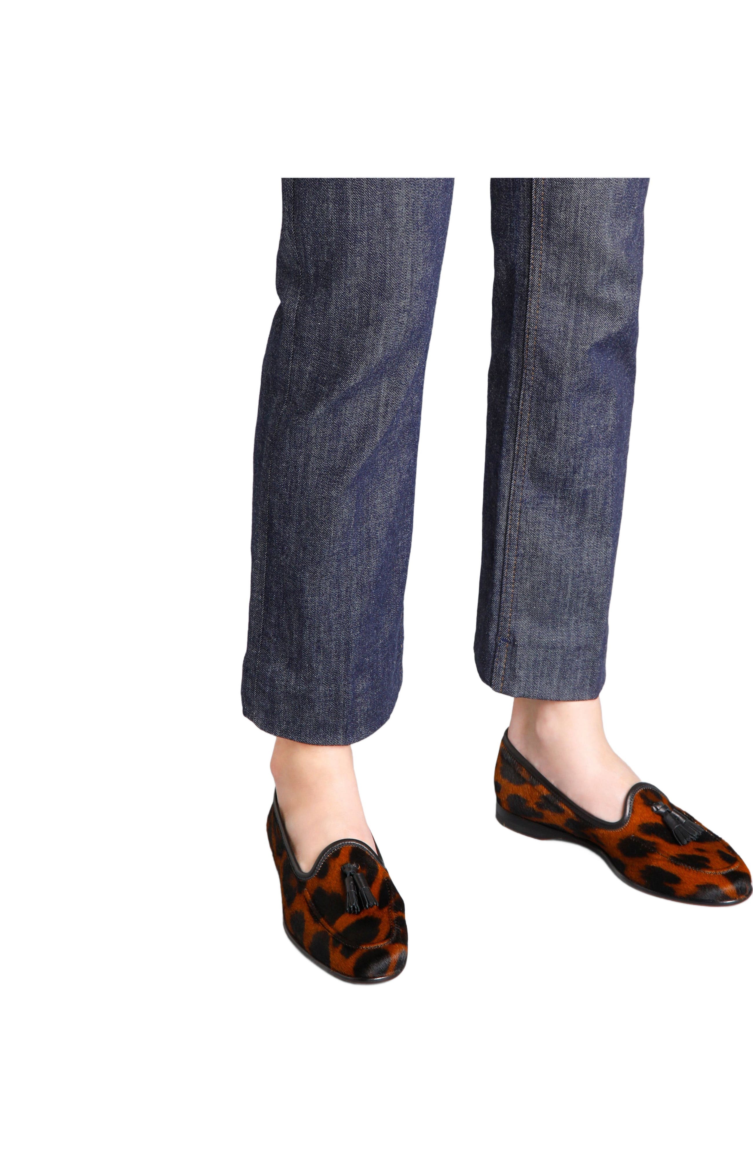 Santoni Women's Andrea Leopard Tassel Loafer at Nordstrom - 6