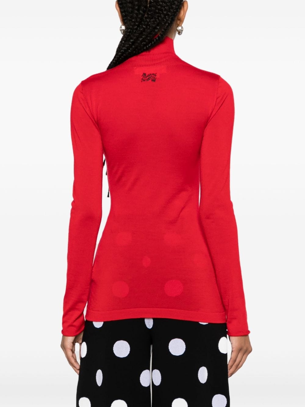 logo-embroidered virgin-wool jumper - 4
