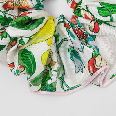 Burberry Floral Print Silk Twill Scrunchie outlook