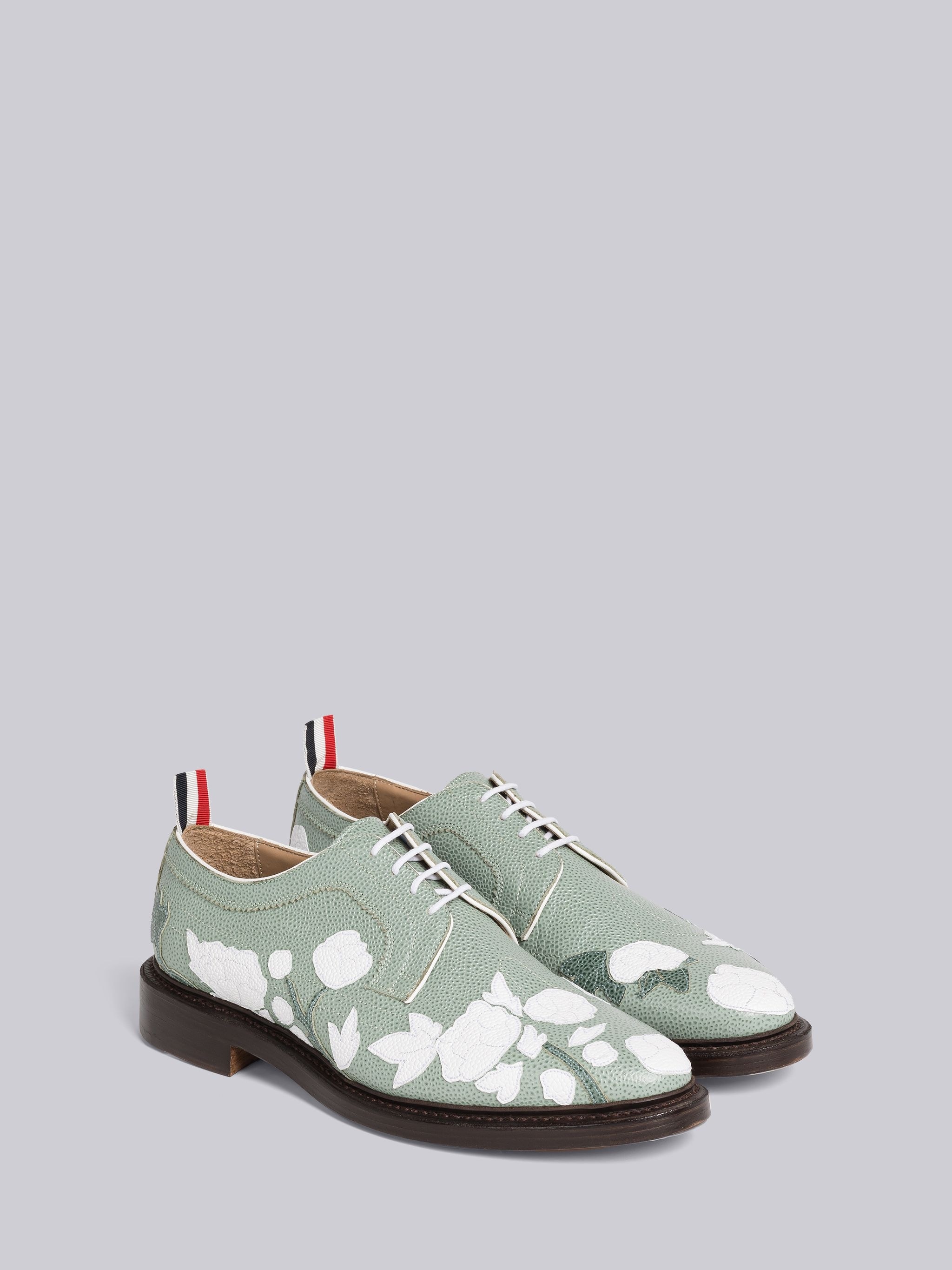 Pebble Grain Leather Floral Longwing Brogue - 3