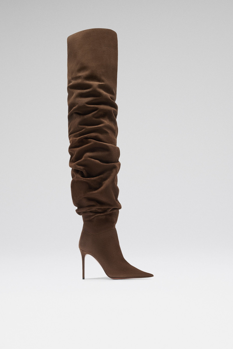 JAHLEEL THIGH HIGH BOOT COFFEE SUEDE 1