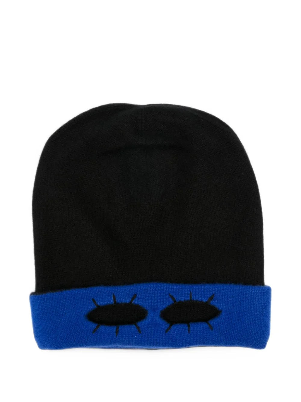 eye-motif intarsia-knit beanie hat - 1
