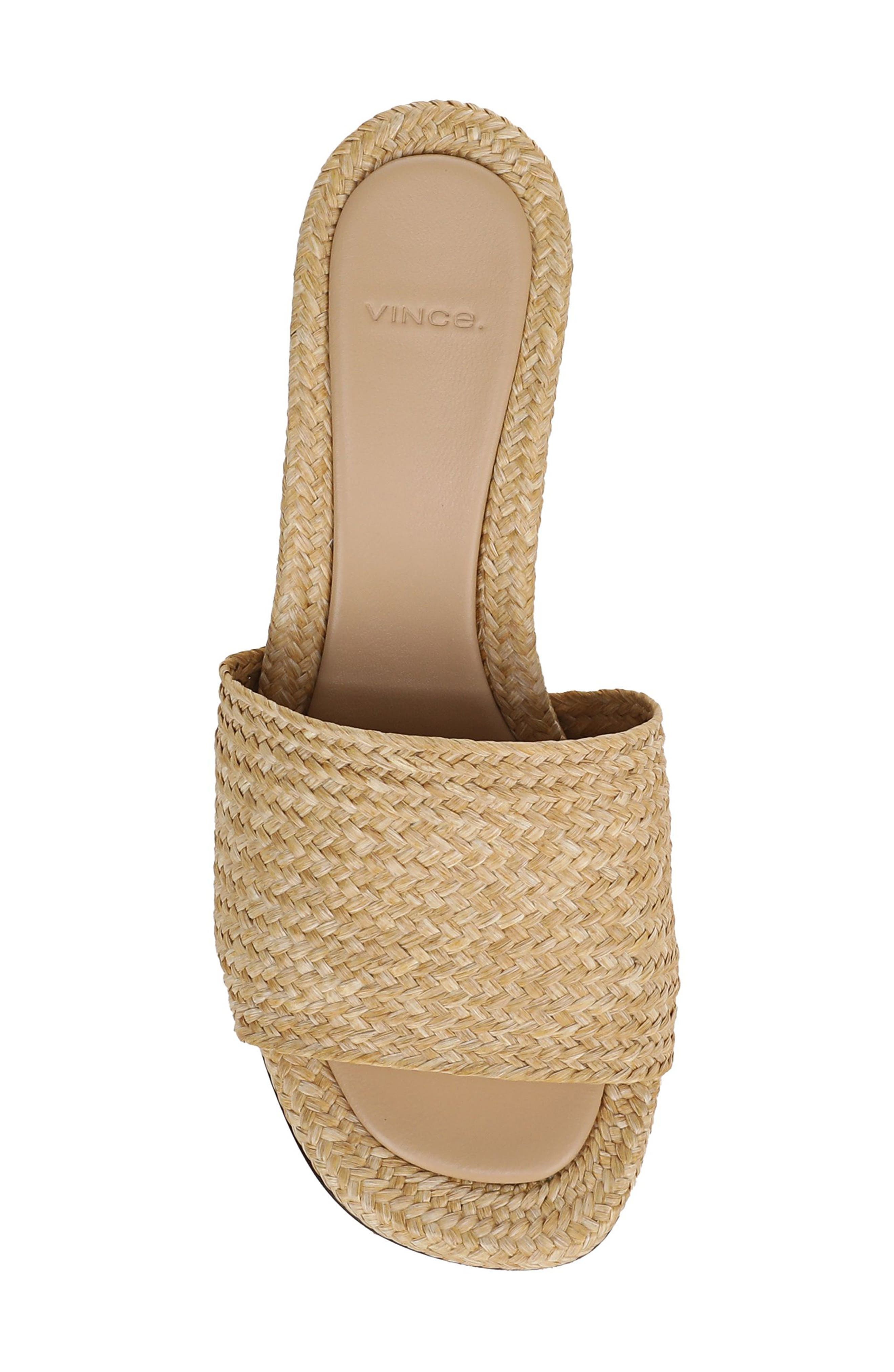 Vince Ariana Raffia Slide Sandal in Toasted Wheat at Nordstrom - 5
