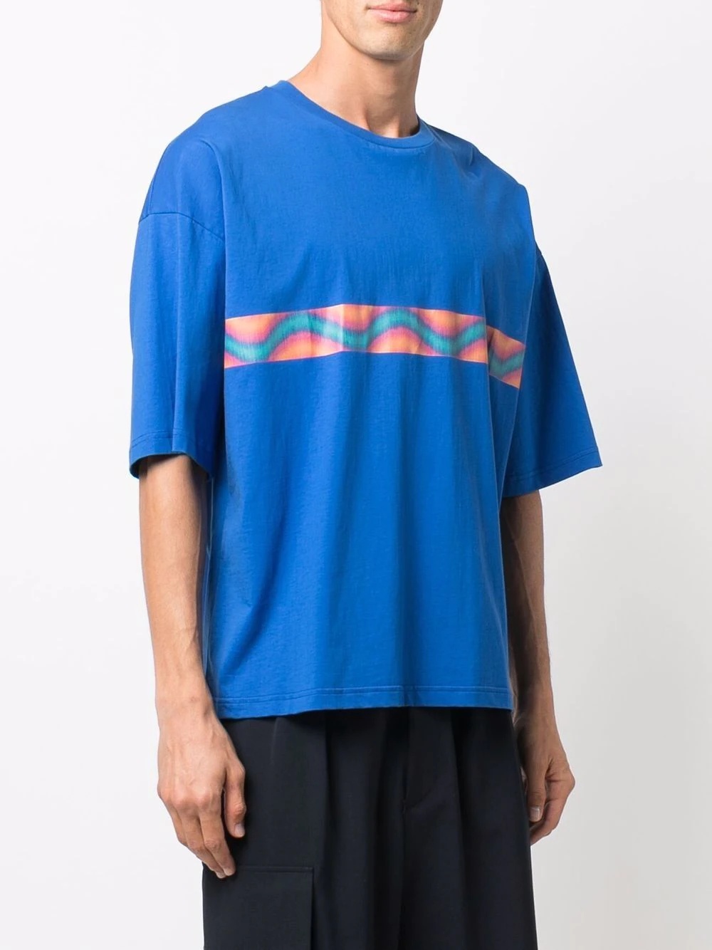 Wave drop-shoulder T-shirt - 3