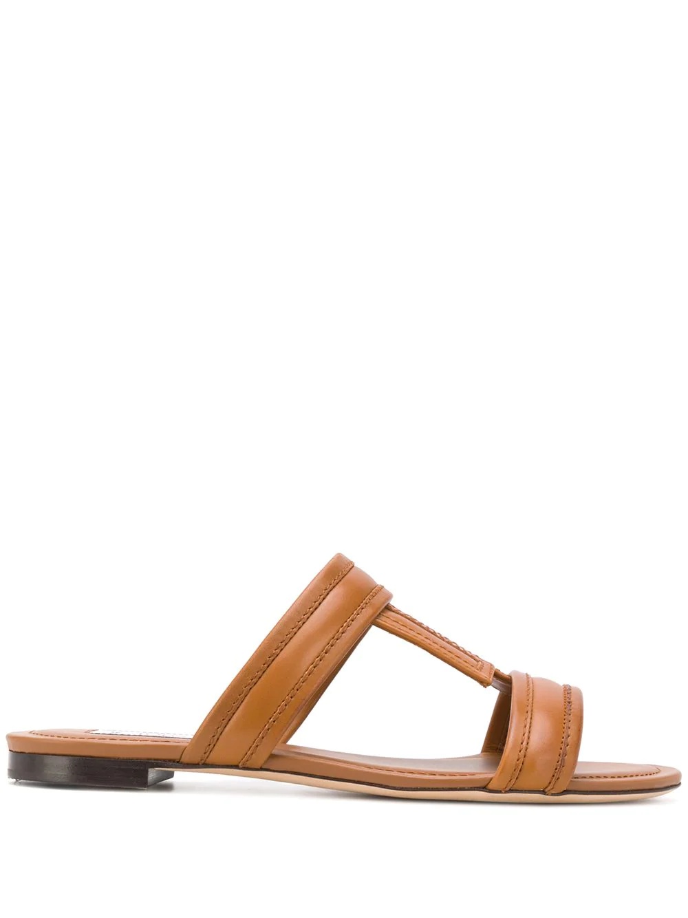 flat leather sandals - 1