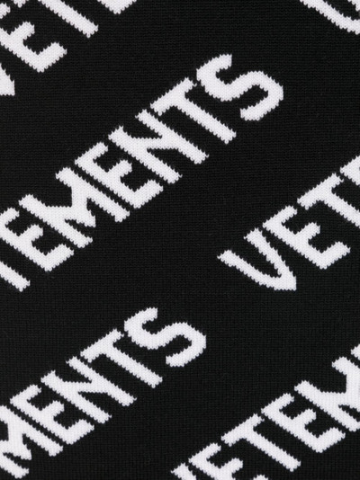 VETEMENTS logo-intarsia merino scarf outlook