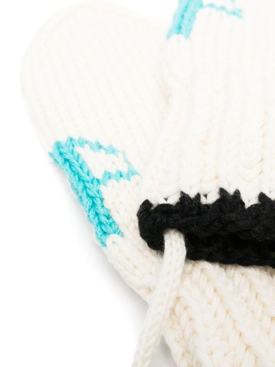 PATOU knitted logo mittens outlook