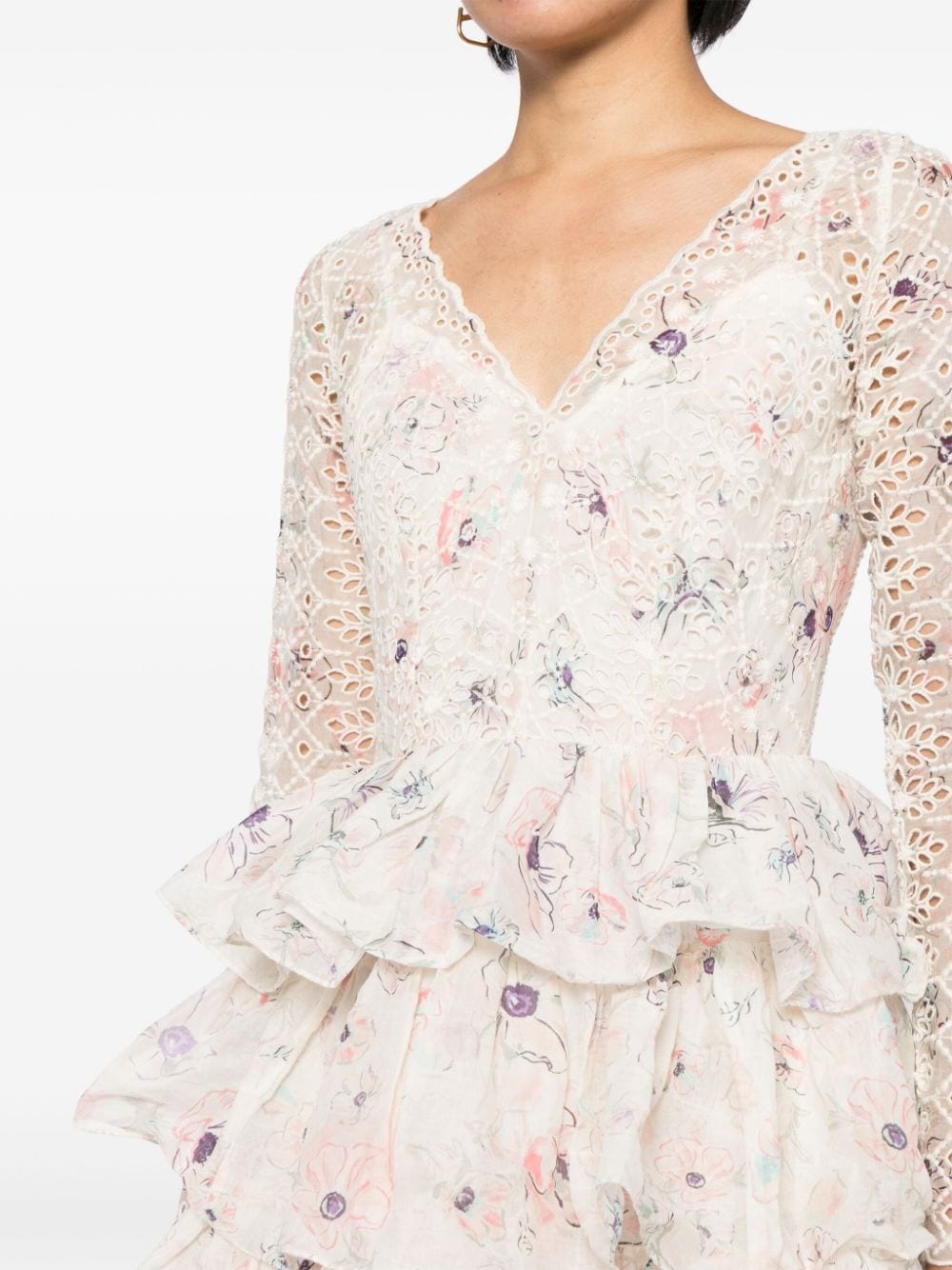Halliday floral-print gown - 5