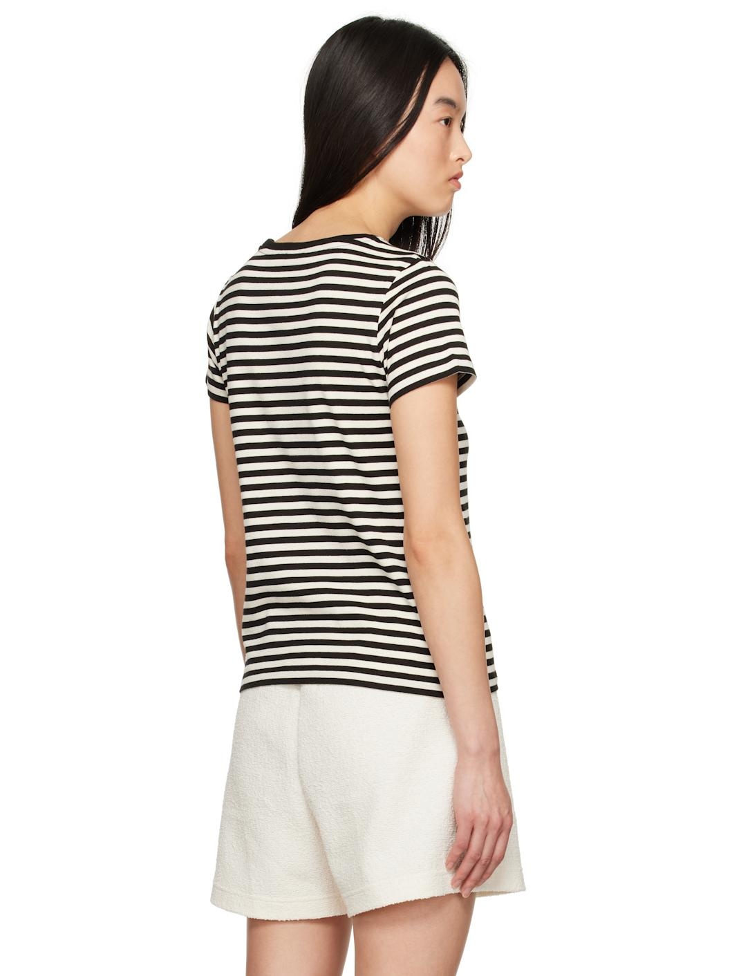 Off-White & Black Striped T-shirt - 3
