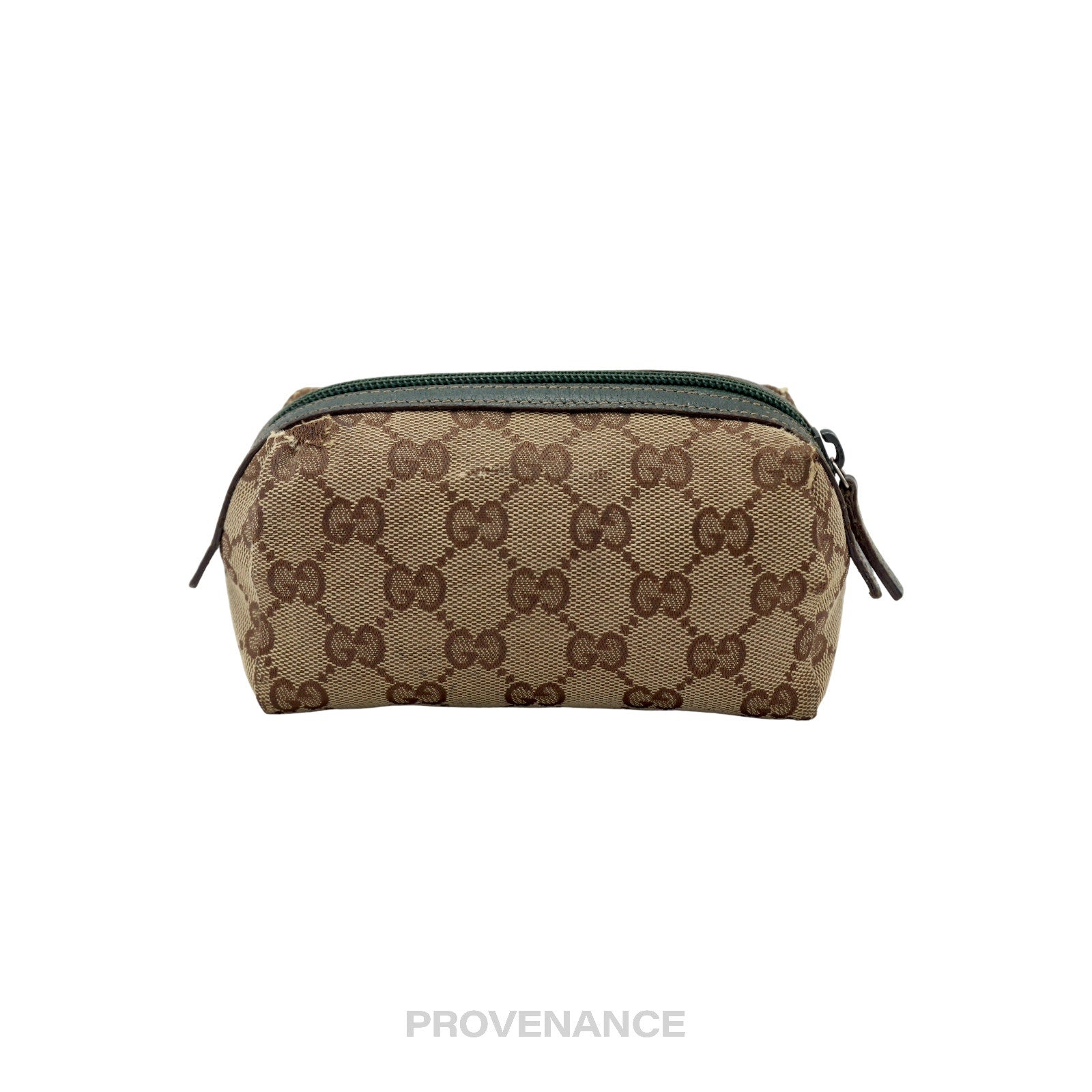 Gucci Zip Pouch - GG Canvas Forest Green - 1