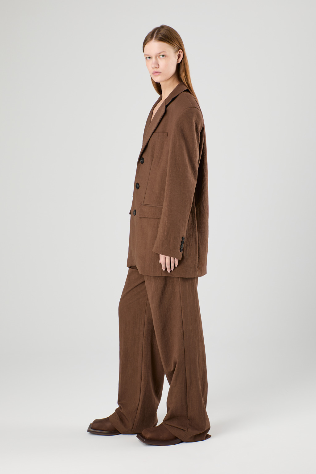 Brown ECONYL® Suit Blazer - 4