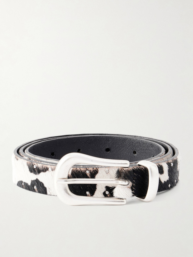 The Doc 2cm Studded Calf Hair Belt 1
