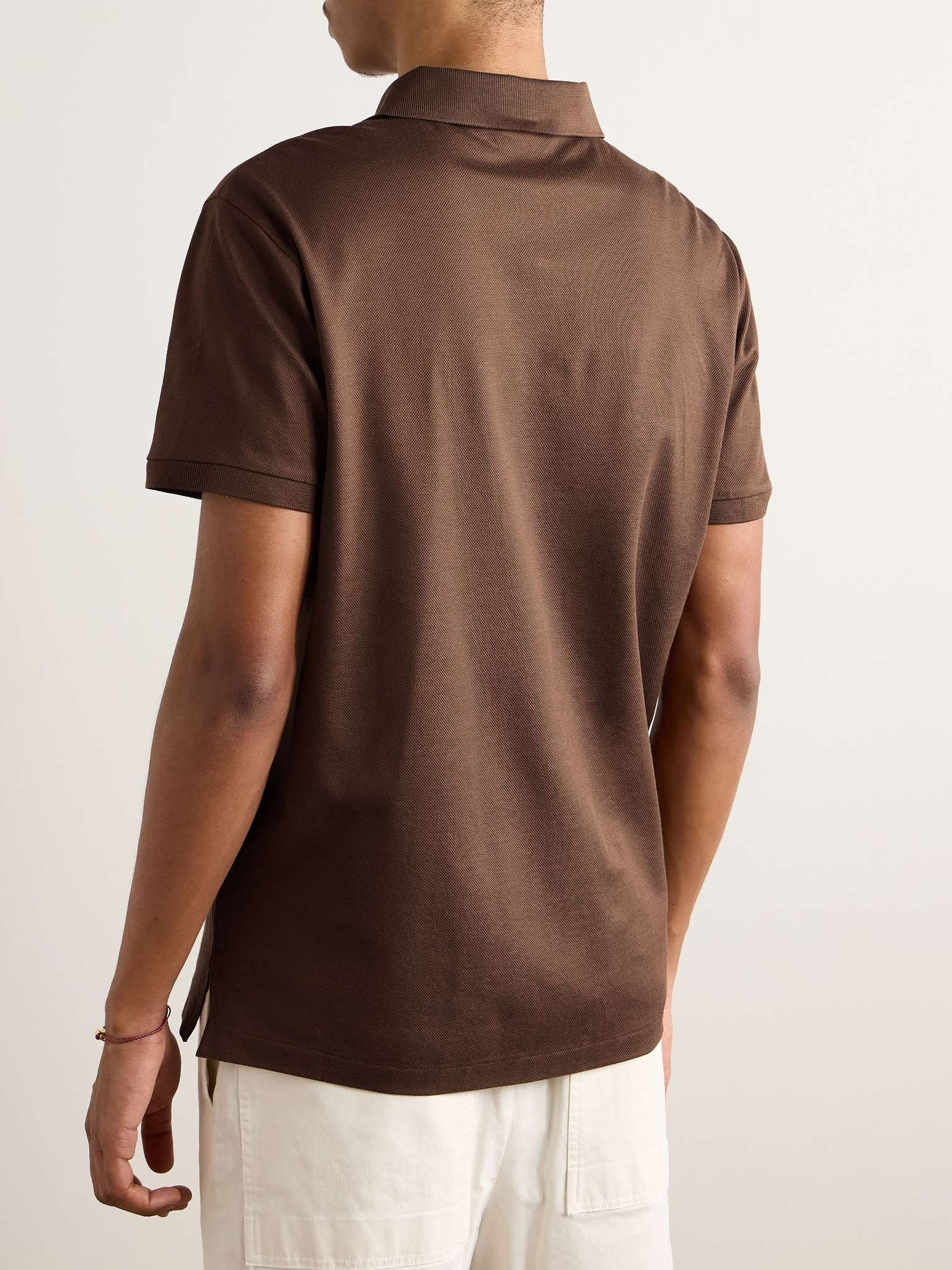 Logo-Embroidered Cotton-Piqué Polo Shirt - 3