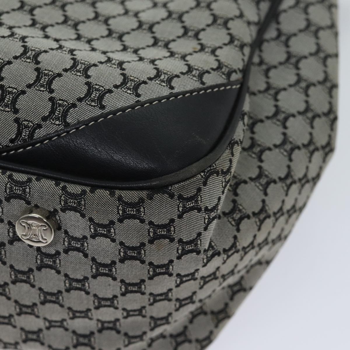 CELINE Macadam Canvas Hand Bag Gray - 14