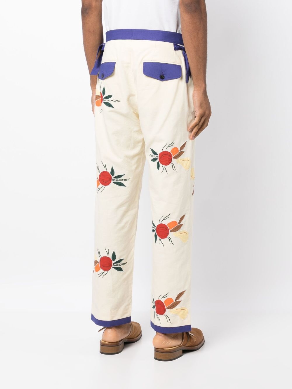 patch-detail cropped trousers - 4